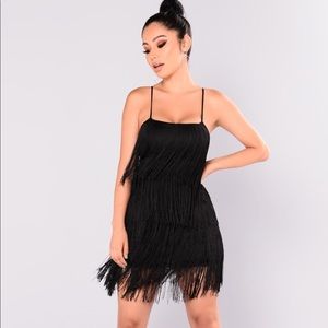 Black Fringe Dress
